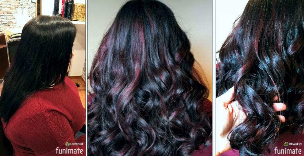 Highlights dunkle haare helle Die rot